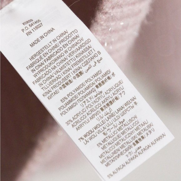 Boden Chunky Fluffy V Neck Wool Blend Sweater Metallic Sparkly Cameo Pink 16/18 - Picture 11 of 16